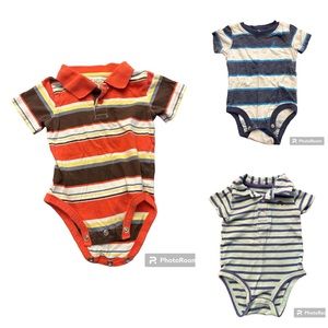 Bundle of 3 Striped Onesies (3-6 Months)